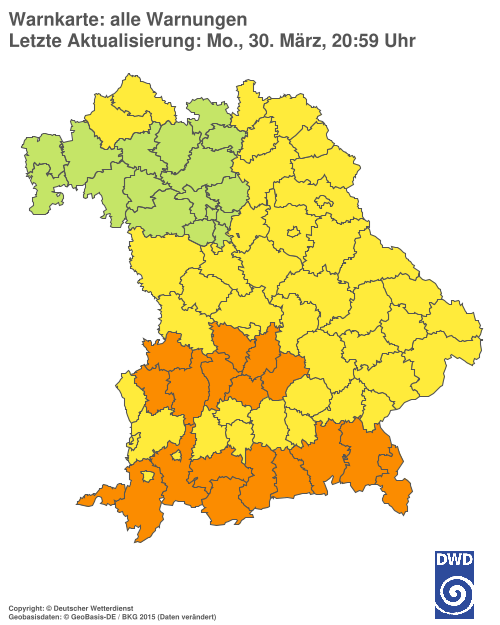 Aktuelle Wetterwarnungen für  Hannover