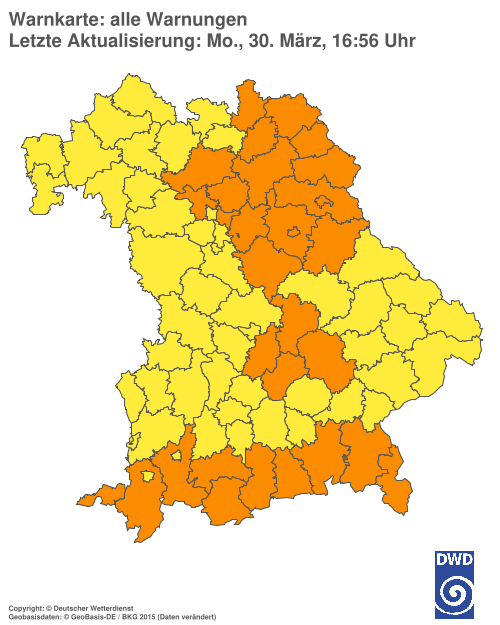Aktuelle Wetterwarnungen für  Hannover