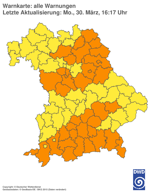 Aktuelle Wetterwarnungen für  Hannover