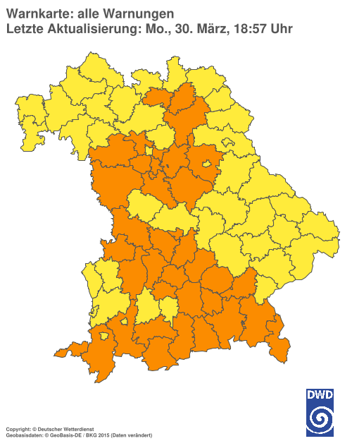 Aktuelle Wetterwarnungen für  Hannover