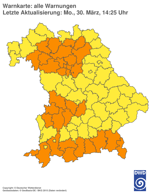 Aktuelle Wetterwarnungen für  Hannover