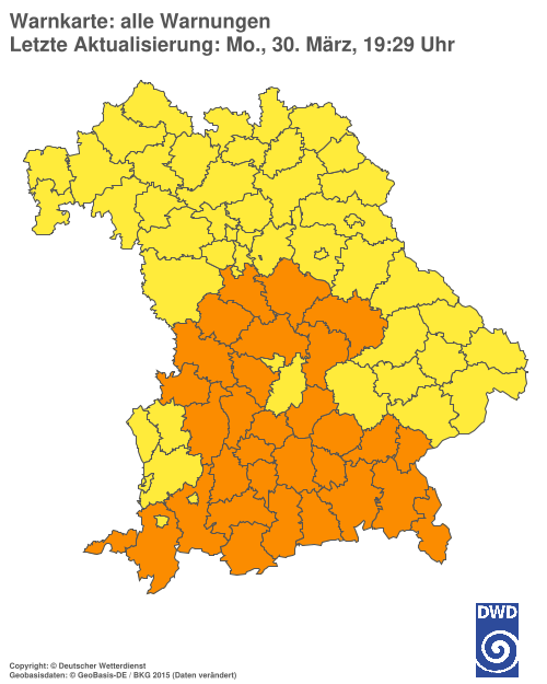 Aktuelle Wetterwarnungen für  Hannover