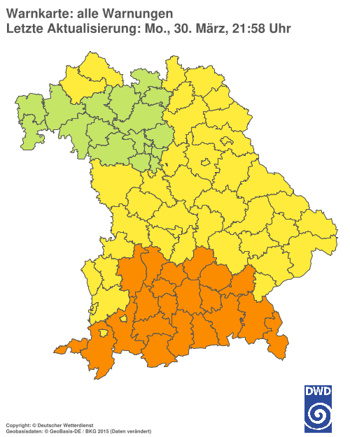 Aktuelle Wetterwarnungen für  Hannover