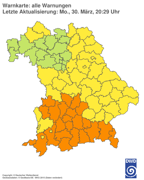 Aktuelle Wetterwarnungen für  Hannover