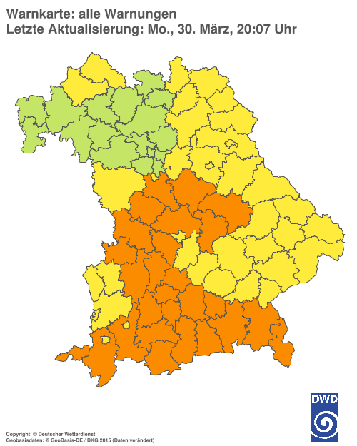 Aktuelle Wetterwarnungen für  Hannover