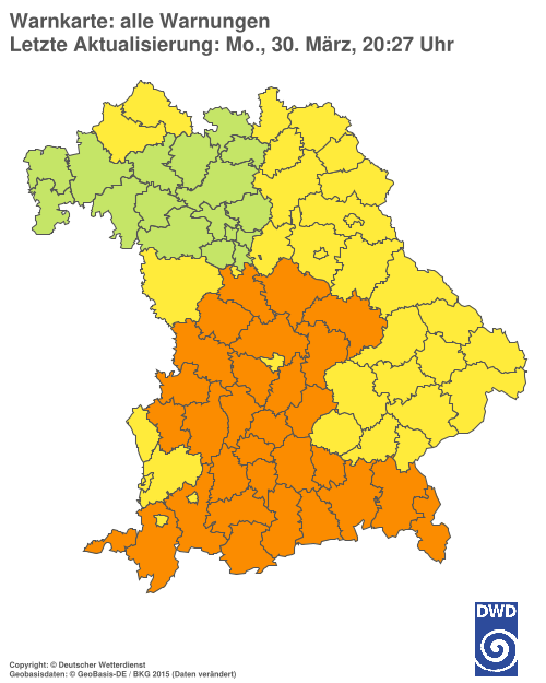 Aktuelle Wetterwarnungen für  Hannover