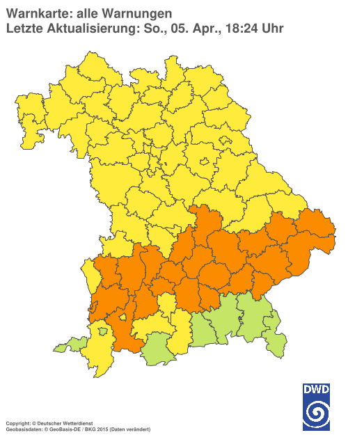 Aktuelle Wetterwarnungen für  Hannover