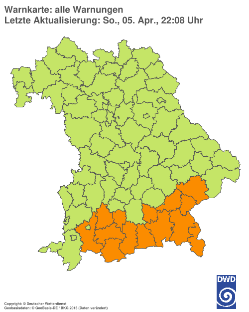 Aktuelle Wetterwarnungen für  Hannover
