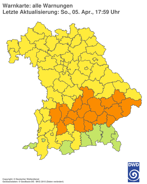 Aktuelle Wetterwarnungen für  Hannover