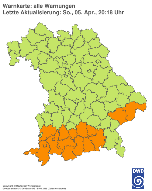 Aktuelle Wetterwarnungen für  Hannover