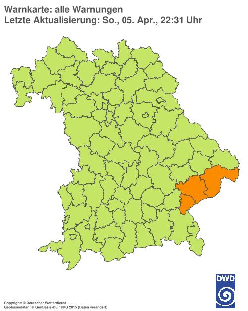 Aktuelle Wetterwarnungen für  Hannover