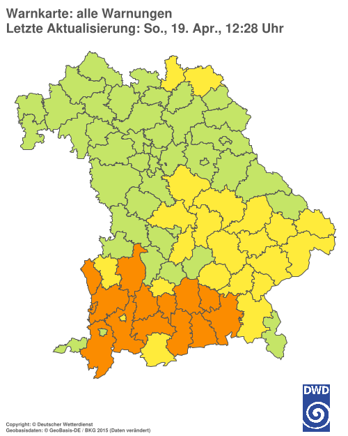 Aktuelle Wetterwarnungen für  Hannover