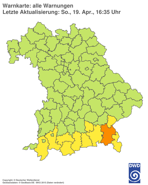 Aktuelle Wetterwarnungen für  Hannover