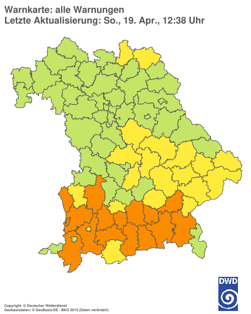 Aktuelle Wetterwarnungen für  Hannover