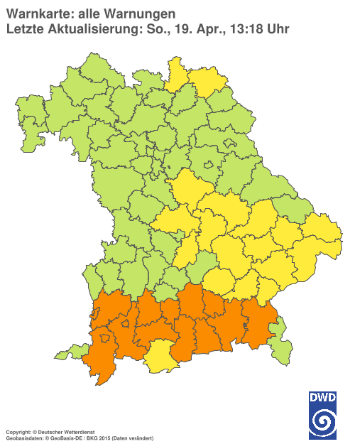 Aktuelle Wetterwarnungen für  Hannover