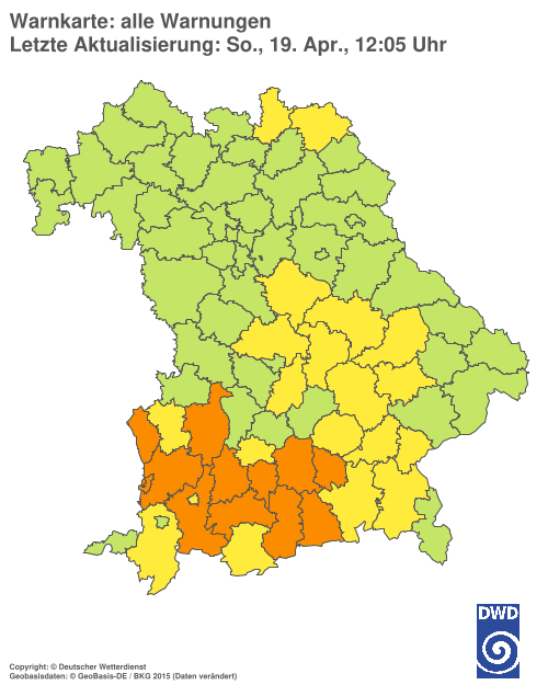 Aktuelle Wetterwarnungen für  Hannover