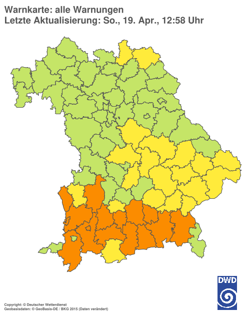 Aktuelle Wetterwarnungen für  Hannover