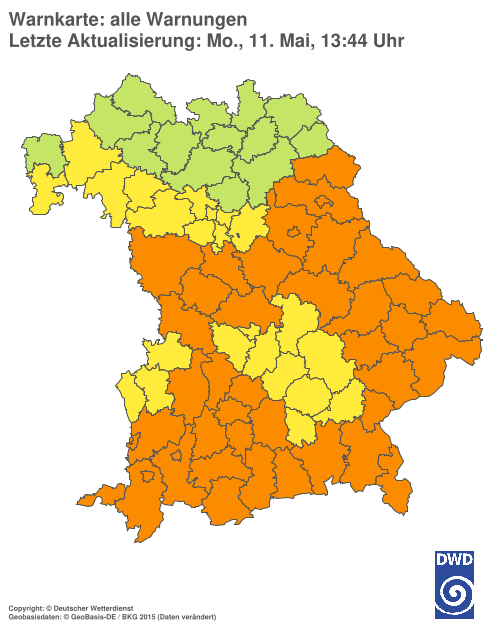 Aktuelle Wetterwarnungen für  Hannover