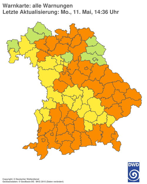 Aktuelle Wetterwarnungen für  Hannover