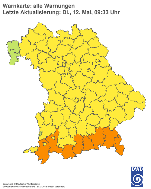 Aktuelle Wetterwarnungen für  Hannover