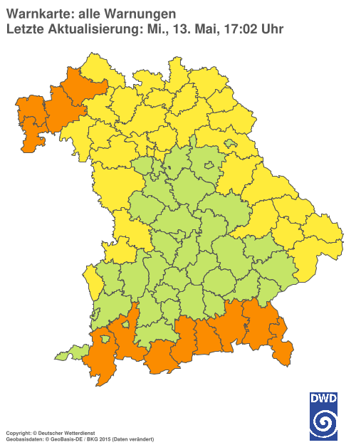 Aktuelle Wetterwarnungen für  Hannover