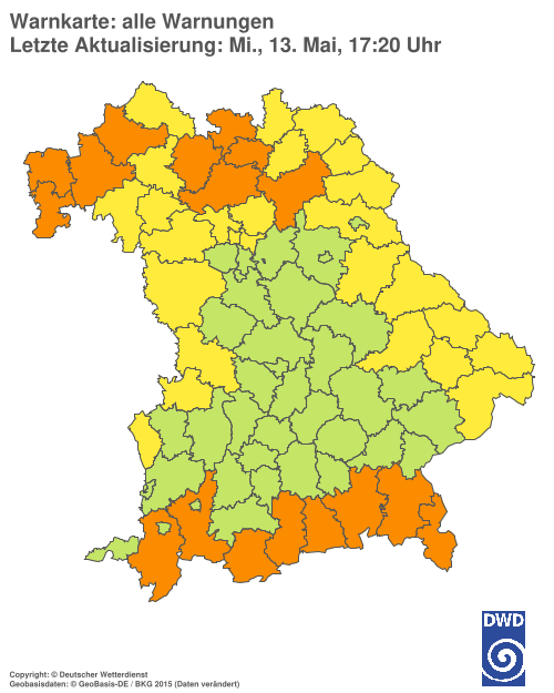 Aktuelle Wetterwarnungen für  Hannover