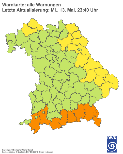 Aktuelle Wetterwarnungen für  Hannover