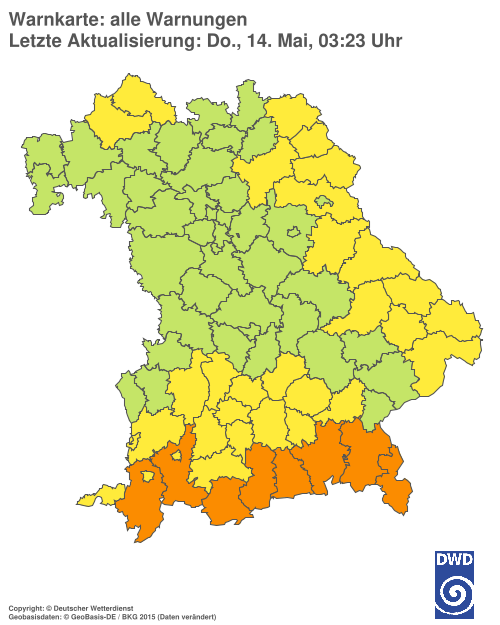 Aktuelle Wetterwarnungen für  Hannover