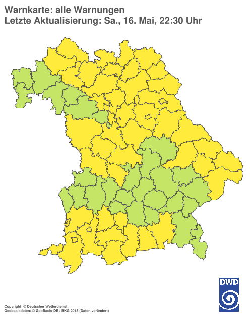 Aktuelle Wetterwarnungen für  Hannover