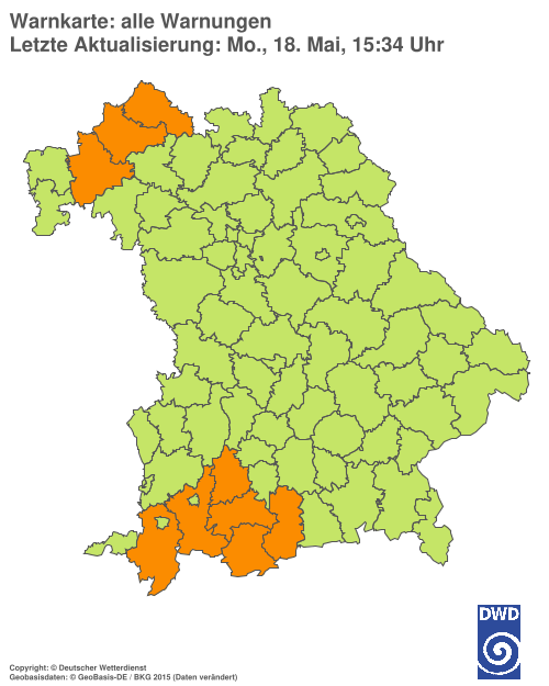 Aktuelle Wetterwarnungen für  Hannover