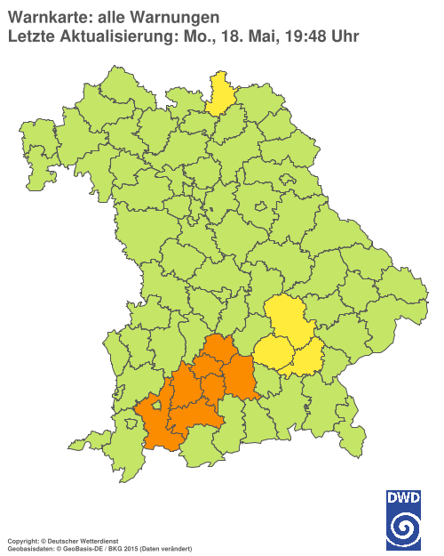 Aktuelle Wetterwarnungen für  Hannover