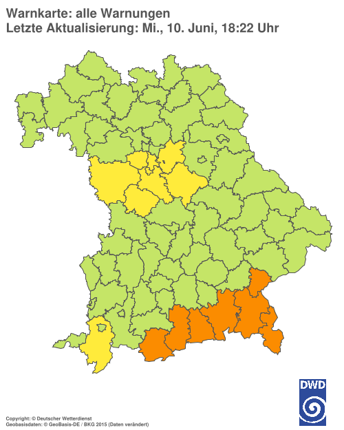Aktuelle Wetterwarnungen für  Hannover
