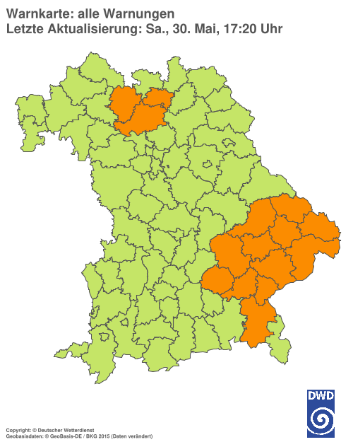 Aktuelle Wetterwarnungen für  Hannover