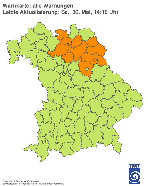 Aktuelle Wetterwarnungen für  Hannover