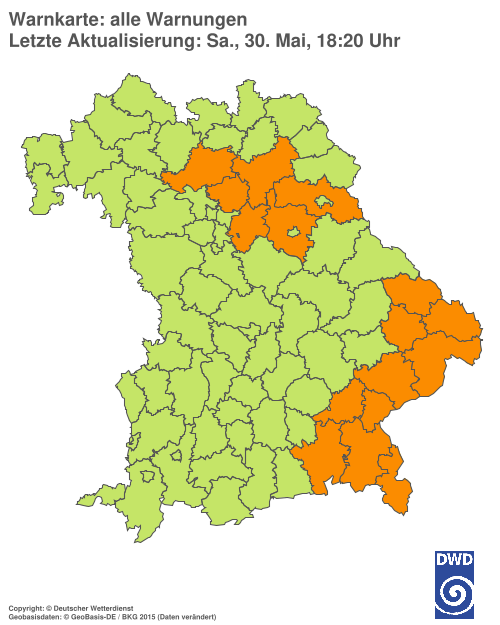 Aktuelle Wetterwarnungen für  Hannover
