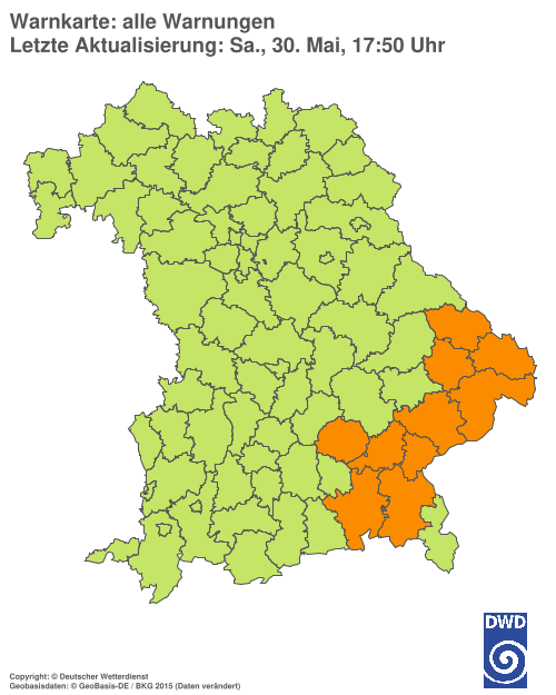 Aktuelle Wetterwarnungen für  Hannover