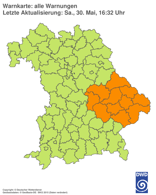Aktuelle Wetterwarnungen für  Hannover