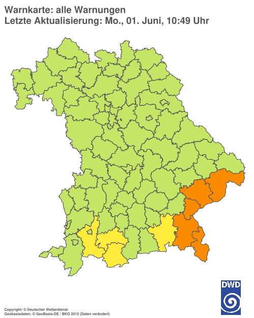 Aktuelle Wetterwarnungen für  Hannover