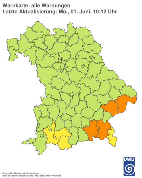 Aktuelle Wetterwarnungen für  Hannover