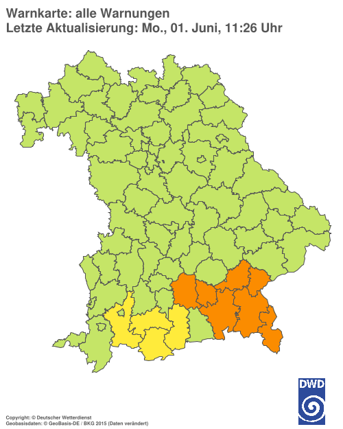 Aktuelle Wetterwarnungen für  Hannover