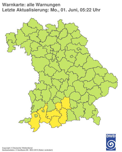 Aktuelle Wetterwarnungen für  Hannover