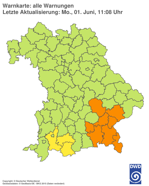 Aktuelle Wetterwarnungen für  Hannover