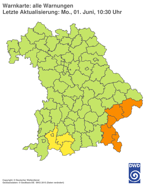 Aktuelle Wetterwarnungen für  Hannover