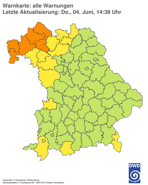 Aktuelle Wetterwarnungen für  Hannover