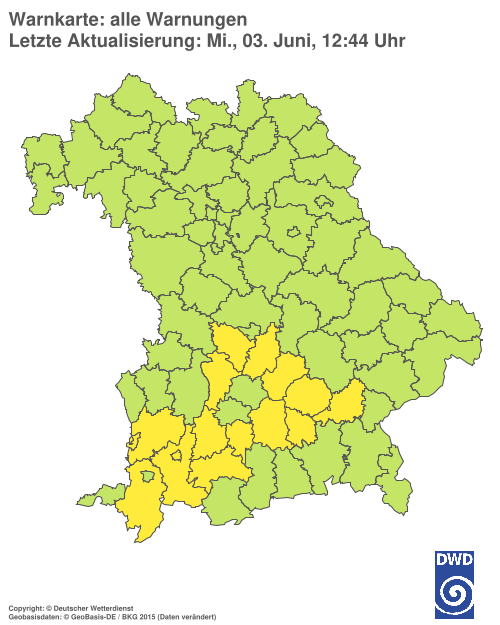Aktuelle Wetterwarnungen für  Hannover