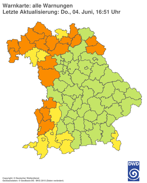 Aktuelle Wetterwarnungen für  Hannover