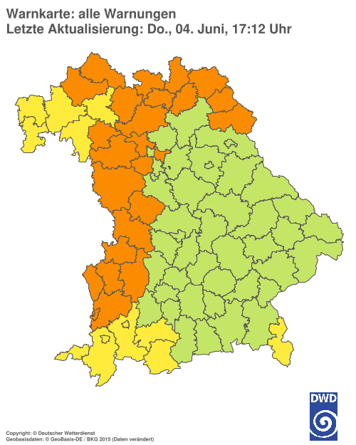 Aktuelle Wetterwarnungen für  Hannover