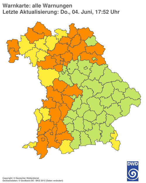Aktuelle Wetterwarnungen für  Hannover