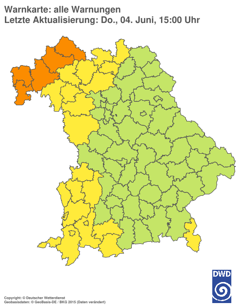 Aktuelle Wetterwarnungen für  Hannover