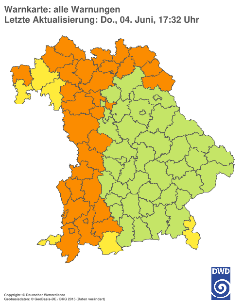 Aktuelle Wetterwarnungen für  Hannover